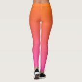 Oranje en Roze gradiënt Leggings (Achterkant)