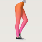 Oranje en Roze gradiënt Leggings (Rechts)