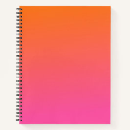 Oranje en Roze gradiënt Notitieboek