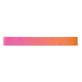 Oranje en Roze gradiënt Satijnen Lint