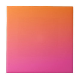 Oranje en Roze gradiënt Tegeltje