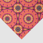 Oranje en roze grappig geometrisch patroon tissuepapier (Detail)