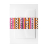 Oranje en roze Kente African Pattern Uitnodigingen Wikkel (Voorkant Voorbeeld)