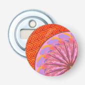 Oranje en roze Mandala Magnet Bottle Opener (Voorkant)