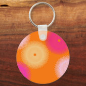 oranje en roze pop kleur sleutelhanger (Voorkant)
