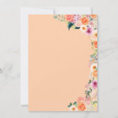 Oranje en roze rozen Perzische flora Quinceanera I Kaart (Achterkant)