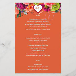 Oranje en roze rozenmenu