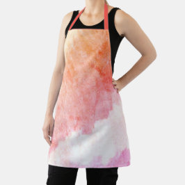 Oranje en roze schort