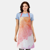 Oranje en roze schort (Gedragen)