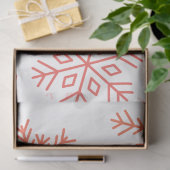 Oranje en Roze Sneeuwvlokken Witte Kerst Tissuepapier (Geschenk)