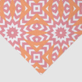 Oranje en roze stijlvol mozaïekpatroon tissuepapier (Detail)