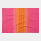 Oranje en roze strippatroon theedoek (Horizontaal)