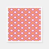 Oranje en roze tribaal diamantpatroon servet (Voorkant)