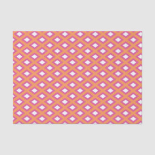 Oranje en roze tribaal diamantpatroon tissuepapier