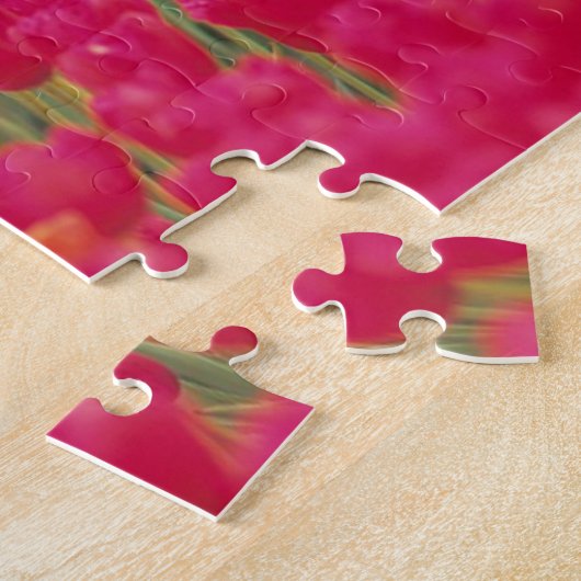 Oranje en roze tulpen legpuzzel (Zijkant)