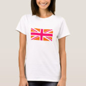 Oranje en Roze Union Jack T-shirt (Voorkant)