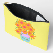 Oranje en roze voorjaarsbloemen etui (Open)