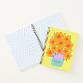 Oranje en roze voorjaarsbloemen notitieboek (Binnen)