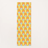 Oranje en roze voorjaarsbloemen yogamat (Voorkant)