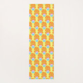 Oranje en roze voorjaarsbloemen yogamat (Achterkant)