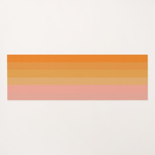 Oranje en roze Yoga Mat (Achterkant (horizontaal))