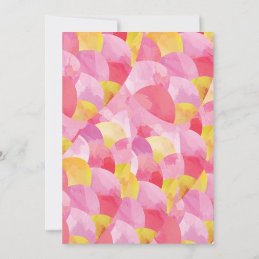 Oranje en Roze Zeemeermin Pool Party Verjaardag Kaart (Achterkant)