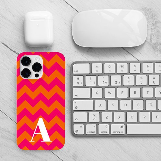 Oranje en roze zigzag Case-Mate iPhone case
