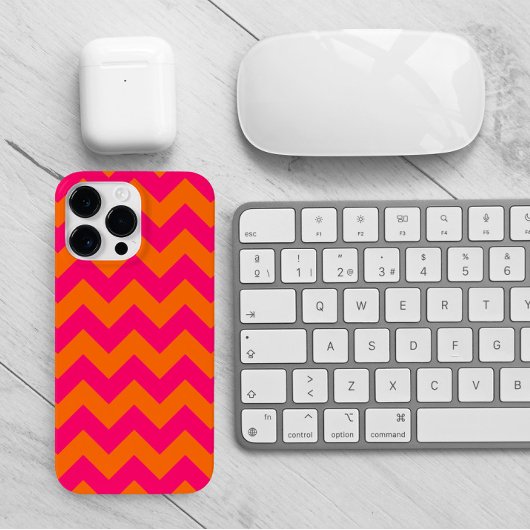 Oranje en roze zigzag Case-Mate iPhone case