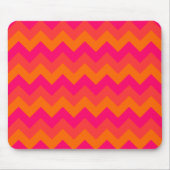 Oranje en roze zigzag muismat (Voorkant)