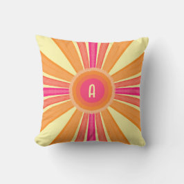 Oranje en Roze Zonneschijn Kussen