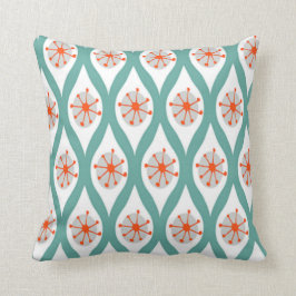 Oranje en Teal Abstract Kussen
