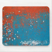 Oranje en Turquoise Paint Abstract Muismat (Voorkant)