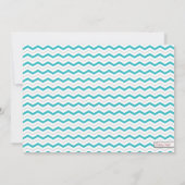 Oranje en Turquoise Pool Party Birthday Invitation Kaart (Achterkant)