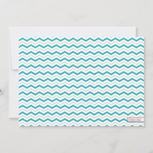 Oranje en Turquoise Pool Party Birthday Invitation Kaart (Achterkant)