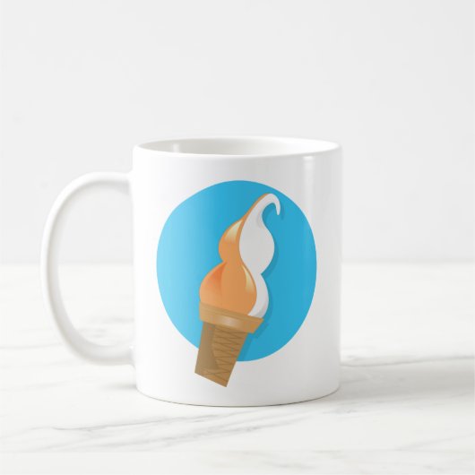 Oranje en Vanilla Soft Ice Cream Koffiemok (Links)