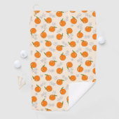 Oranje en ventilatorpatroon golfhanddoek (Insitu)