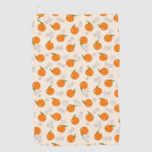 Oranje en ventilatorpatroon golfhanddoek (Voorkant)