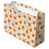 Oranje en ventilatorpatroon groot cadeauzakje (Achterkant Gekanteld)