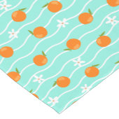 Oranje en Vloerpatroon met golfachtergrond Korte Tafelloper (Hoek)