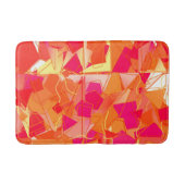 Oranje en warm roze Abstract Badmat (Voorkant)