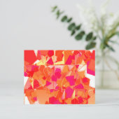 Oranje en warm roze abstract briefkaart (Staand voorkant)