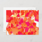 Oranje en warm roze abstract briefkaart (Voorkant / Achterkant)