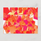 Oranje en warm roze abstract briefkaart (Voorkant)