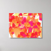 Oranje en warm roze abstract canvas afdruk (Voorkant)