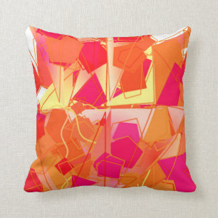Oranje en warm roze, Abstract geïnspireerd door K Kussen