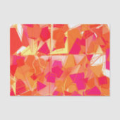 Oranje en warm roze abstract tissuepapier (Voorkant)