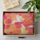 Oranje en warm roze abstract tissuepapier (Geschenk)