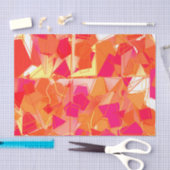 Oranje en warm roze abstract tissuepapier (Craft)