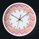 Oranje en warm roze Chevron Pattern<br><div class="desc">Een helder en modern design met zigzagpatronen. Klik op de aanpassingsknoop om meer veranderingen aan te brengen.</div>