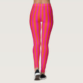 Oranje en warmroze ronddraaiende vrouwen leggings (Achterkant)